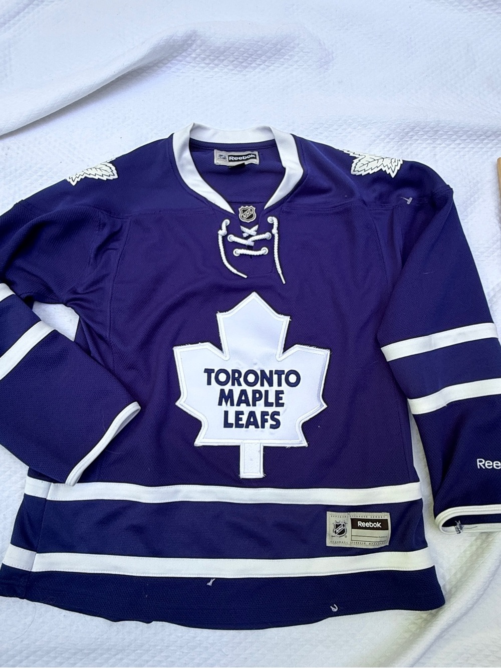 Reebok Purple and White Toronto Maple Leafs Hockey Jersey